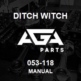 053-118 Ditch Witch MANUAL | AGA Parts