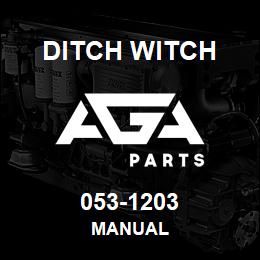 053-1203 Ditch Witch MANUAL | AGA Parts