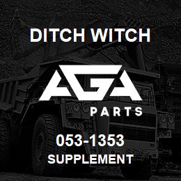 053-1353 Ditch Witch SUPPLEMENT | AGA Parts