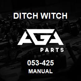 053-425 Ditch Witch MANUAL | AGA Parts