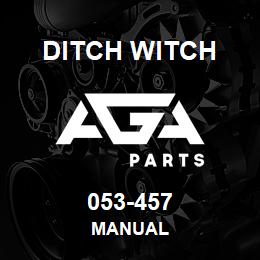 053-457 Ditch Witch MANUAL | AGA Parts