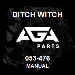 053-476 Ditch Witch MANUAL | AGA Parts