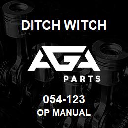 054-123 Ditch Witch OP MANUAL | AGA Parts