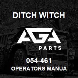 054-461 Ditch Witch OPERATORS MANUA | AGA Parts
