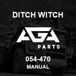 054-470 Ditch Witch MANUAL | AGA Parts
