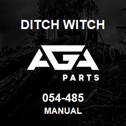 054-485 Ditch Witch MANUAL | AGA Parts