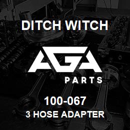 100-067 Ditch Witch 3 HOSE ADAPTER | AGA Parts