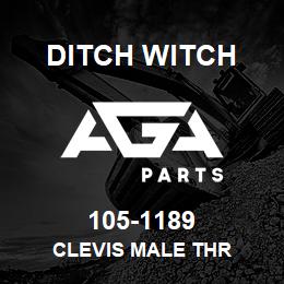 105-1189 Ditch Witch CLEVIS MALE THR | AGA Parts