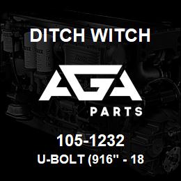 105-1232 Ditch Witch U-BOLT (916" - 18 | AGA Parts