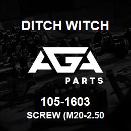 105-1603 Ditch Witch SCREW (M20-2.50 | AGA Parts