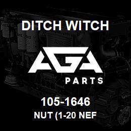 105-1646 Ditch Witch NUT (1-20 NEF | AGA Parts