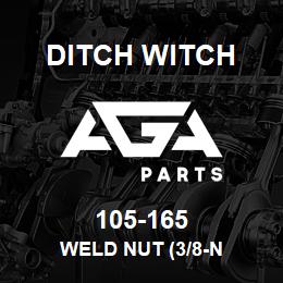 105-165 Ditch Witch WELD NUT (3/8-N | AGA Parts