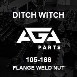 105-166 Ditch Witch FLANGE WELD NUT | AGA Parts