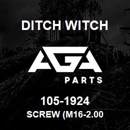 105-1924 Ditch Witch SCREW (M16-2.00 | AGA Parts