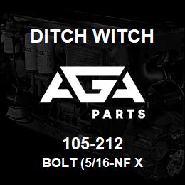 105-212 Ditch Witch BOLT (5/16-NF X | AGA Parts