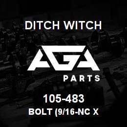 105-483 Ditch Witch BOLT (9/16-NC X | AGA Parts