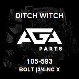 105-593 Ditch Witch BOLT (3/4-NC X | AGA Parts