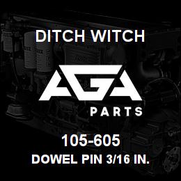 105-605 Ditch Witch DOWEL PIN 3/16 IN. | AGA Parts