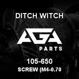 105-650 Ditch Witch SCREW (M4-0.70 | AGA Parts