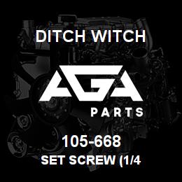 105-668 Ditch Witch SET SCREW (1/4 | AGA Parts