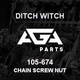 105-674 Ditch Witch CHAIN SCREW NUT | AGA Parts
