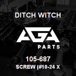 105-687 Ditch Witch SCREW (#10-24 X | AGA Parts