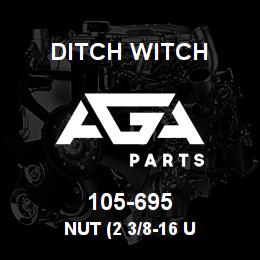 105-695 Ditch Witch NUT (2 3/8-16 U | AGA Parts