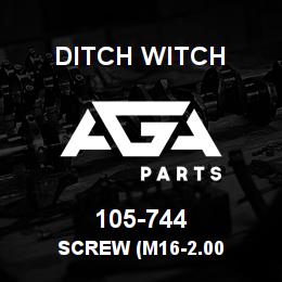 105-744 Ditch Witch SCREW (M16-2.00 | AGA Parts