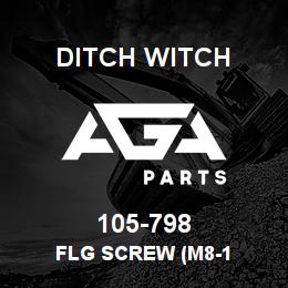 105-798 Ditch Witch FLG SCREW (M8-1 | AGA Parts