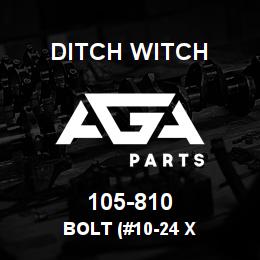105-810 Ditch Witch BOLT (#10-24 X | AGA Parts