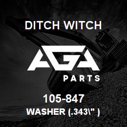 105-847 Ditch Witch WASHER (.343" ) | AGA Parts
