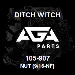 105-907 Ditch Witch NUT (9/16-NF) | AGA Parts