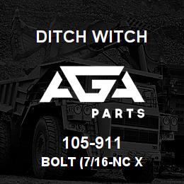105-911 Ditch Witch BOLT (7/16-NC X | AGA Parts