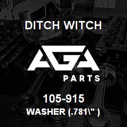 105-915 Ditch Witch WASHER (.781" ) | AGA Parts