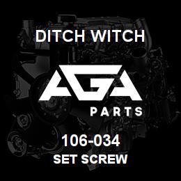 106-034 Ditch Witch SET SCREW | AGA Parts