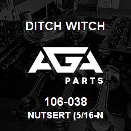 106-038 Ditch Witch NUTSERT (5/16-N | AGA Parts