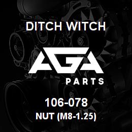 106-078 Ditch Witch NUT (M8-1.25) | AGA Parts
