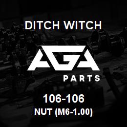 106-106 Ditch Witch NUT (M6-1.00) | AGA Parts