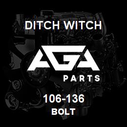 106-136 Ditch Witch BOLT | AGA Parts