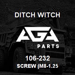106-232 Ditch Witch SCREW (M8-1.25 | AGA Parts