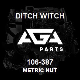 106-387 Ditch Witch METRIC NUT | AGA Parts
