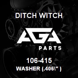 106-415 Ditch Witch WASHER (.406" ) | AGA Parts