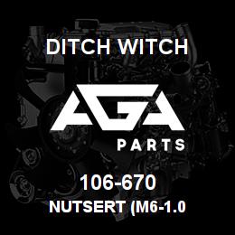 106-670 Ditch Witch NUTSERT (M6-1.0 | AGA Parts