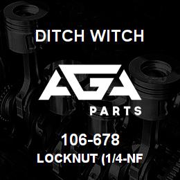 106-678 Ditch Witch LOCKNUT (1/4-NF | AGA Parts