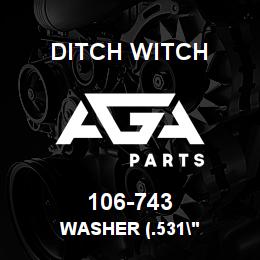 106-743 Ditch Witch WASHER (.531" | AGA Parts