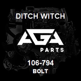 106-794 Ditch Witch BOLT | AGA Parts