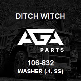 106-832 Ditch Witch WASHER (,4, SS) | AGA Parts