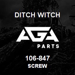 106-847 Ditch Witch SCREW | AGA Parts