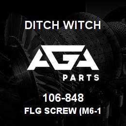 106-848 Ditch Witch FLG SCREW (M6-1 | AGA Parts