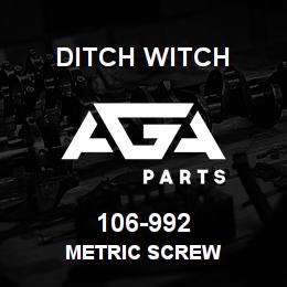 106-992 Ditch Witch METRIC SCREW | AGA Parts